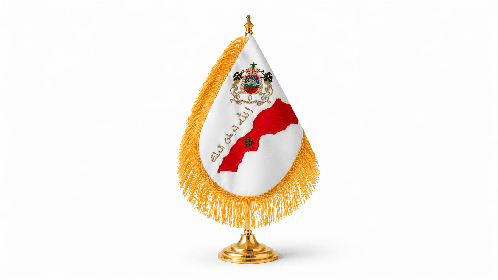 Drapeau de Table Souveraineté -  Socle Laiton